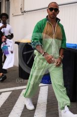 World © Octane Photographic Ltd. Formula 1 – Formula 1 – Hungarian Grand Prix - Hungaroring, Hungary. Friday 29th July 2022 Paddock. Mercedes-AMG Petronas F1 Team F1 W13 - Lewis Hamilton.