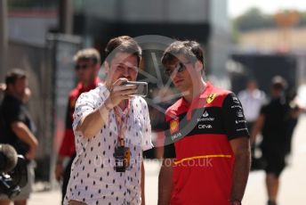 World © Octane Photographic Ltd. Formula 1 – Formula 1 – Hungarian Grand Prix - Hungaroring, Hungary. Friday 29th July 2022 Paddock. Scuderia Ferrari F1-75 - Carlos Sainz.