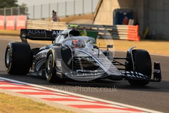 World © Octane Photographic Ltd. Formula 1 – Formula 1 – Hungarian Grand Prix - Hungaroring, Hungary. Friday 29th July 2022 Practice 2. Scuderia AlphaTauri AT03 - Yuki Tsunoda.