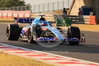 World © Octane Photographic Ltd. Formula 1 – Formula 1 – Hungarian Grand Prix - Hungaroring, Hungary. Friday 29th July 2022 Practice 2. BWT Alpine F1 Team A522 - Fernando Alonso.