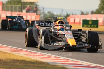 World © Octane Photographic Ltd. Formula 1 – Formula 1 – Hungarian Grand Prix - Hungaroring, Hungary. Friday 29th July 2022 Practice 2. Oracle Red Bull Racing RB18 – Sergio Perez.