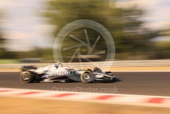 World © Octane Photographic Ltd. Formula 1 – Formula 1 – Hungarian Grand Prix - Hungaroring, Hungary. Friday 29th July 2022 Practice 2. Scuderia AlphaTauri AT03 - Yuki Tsunoda.