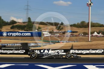 World © Octane Photographic Ltd. Formula 1 – Formula 1 – Hungarian Grand Prix - Hungaroring, Hungary. Friday 29th July 2022 Practice 2. Scuderia AlphaTauri AT03 - Yuki Tsunoda.