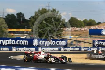 World © Octane Photographic Ltd. Formula 1 – Formula 1 – Hungarian Grand Prix - Hungaroring, Hungary. Friday 29th July 2022 Practice 2. Alfa Romeo F1 Team Orlen C42 - Guanyu Zhou.