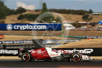 World © Octane Photographic Ltd. Formula 1 – Formula 1 – Hungarian Grand Prix - Hungaroring, Hungary. Friday 29th July 2022 Practice 2. Alfa Romeo F1 Team Orlen C42 - Guanyu Zhou.