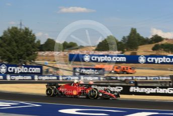 World © Octane Photographic Ltd. Formula 1 – Formula 1 – Hungarian Grand Prix - Hungaroring, Hungary. Friday 29th July 2022 Practice 2. Scuderia Ferrari F1-75 - Carlos Sainz.