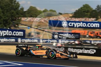 Hungaroring, Hungary. Friday 29th July 2022 Practice 2. McLaren F1 Team MCL36 - Lando Norris.