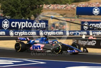 World © Octane Photographic Ltd. Formula 1 – Formula 1 – Hungarian Grand Prix - Hungaroring, Hungary. Friday 29th July 2022 Practice 2. BWT Alpine F1 Team A522 - Fernando Alonso.