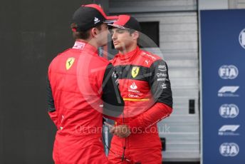 World © Octane Photographic Ltd. Formula 1 – Formula 1 – Hungarian Grand Prix - Hungaroring, Hungary. Saturday 30th July 2022 Qualifying. Scuderia Ferrari F1-75 - Carlos Sainz and Charles Leclerc.