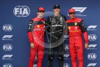 World © Octane Photographic Ltd. Formula 1 – Formula 1 – Hungarian Grand Prix - Hungaroring, Hungary. Saturday 30th July 2022 Qualifying. Mercedes-AMG Petronas F1 Team F1 W13 - George Russell and Scuderia Ferrari F1-75 - Carlos Sainz and Charles Leclerc.