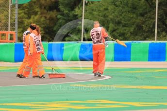 World © Octane Photographic Ltd. Formula 1– Hungarian Grand Prix - Hungaroring, Hungary. Sunday 31st July 2022 Race. Pre-race rack cleaning.