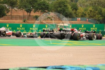 World © Octane Photographic Ltd. Formula 1– Hungarian Grand Prix - Hungaroring, Hungary. Sunday 31st July 2022 Race. Alfa Romeo F1 Team Orlen C42 - Valtteri Bottas runs wide at Turn 2.