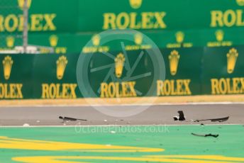 World © Octane Photographic Ltd. Formula 1– Hungarian Grand Prix - Hungaroring, Hungary. Sunday 31st July 2022 Race. Debris at turn 2 on the opening lap.