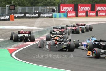 World © Octane Photographic Ltd. Formula 1– Hungarian Grand Prix - Hungaroring, Hungary. Sunday 31st July 2022 Race. Mercedes-AMG Petronas F1 Team F1 W13 - Lewis Hamilton runs wide.