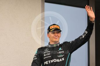 World © Octane Photographic Ltd. Formula 1– Hungarian Grand Prix - Hungaroring, Hungary. Sunday 31st July 2022 Podium. Mercedes-AMG Petronas F1 Team F1 W13 - George Russell.