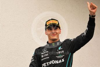 World © Octane Photographic Ltd. Formula 1– Hungarian Grand Prix - Hungaroring, Hungary. Sunday 31st July 2022 Podium. Mercedes-AMG Petronas F1 Team F1 W13 - George Russell.