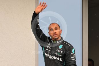 World © Octane Photographic Ltd. Formula 1– Hungarian Grand Prix - Hungaroring, Hungary. Sunday 31st July 2022 Podium. Mercedes-AMG Petronas F1 Team F1 W13 - Lewis Hamilton.