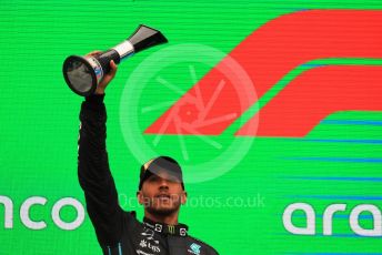 World © Octane Photographic Ltd. Formula 1– Hungarian Grand Prix - Hungaroring, Hungary. Sunday 31st July 2022 Podium. Mercedes-AMG Petronas F1 Team F1 W13 - Lewis Hamilton.