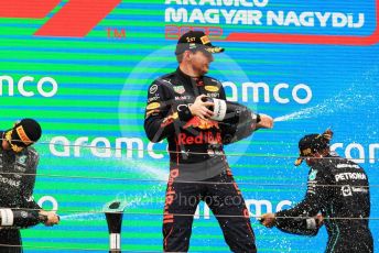 World © Octane Photographic Ltd. Formula 1– Hungarian Grand Prix - Hungaroring, Hungary. Sunday 31st July 2022 Podium. Oracle Red Bull Racing RB18 – Max Verstappen.