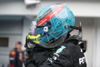 World © Octane Photographic Ltd. Formula 1– Hungarian Grand Prix - Hungaroring, Hungary. Sunday 31st July 2022 Parc Ferme. Mercedes-AMG Petronas F1 Team F1 W13 - George Russell.