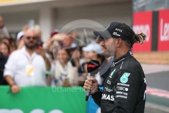World © Octane Photographic Ltd. Formula 1– Hungarian Grand Prix - Hungaroring, Hungary. Sunday 31st July 2022 Parc Ferme. Mercedes-AMG Petronas F1 Team F1 W13 - Lewis Hamilton.