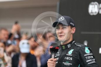 World © Octane Photographic Ltd. Formula 1– Hungarian Grand Prix - Hungaroring, Hungary. Sunday 31st July 2022 Parc Ferme. Mercedes-AMG Petronas F1 Team F1 W13 - George Russell.