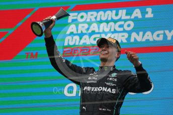 World © Octane Photographic Ltd. Formula 1– Hungarian Grand Prix - Hungaroring, Hungary. Sunday 31st July 2022 Podium. Mercedes-AMG Petronas F1 Team F1 W13 - George Russell.