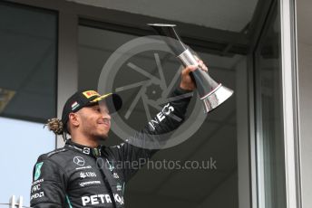 World © Octane Photographic Ltd. Formula 1– Hungarian Grand Prix - Hungaroring, Hungary. Sunday 31st July 2022 Podium. Mercedes-AMG Petronas F1 Team F1 W13 - Lewis Hamilton.