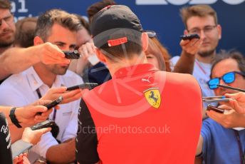 World © Octane Photographic Ltd. Formula 1 – Formula 1 – Hungarian Grand Prix - Hungaroring, Hungary. Thursday 28th July 2022 Paddock. Scuderia Ferrari F1-75 - Charles Leclerc.
