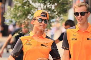 World © Octane Photographic Ltd. Formula 1 – Formula 1 – Hungarian Grand Prix - Hungaroring, Hungary. Thursday 28th July 2022 Paddock. McLaren F1 Team MCL36 - Lando Norris.