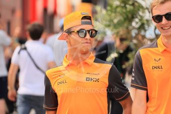 World © Octane Photographic Ltd. Formula 1 – Formula 1 – Hungarian Grand Prix - Hungaroring, Hungary. Thursday 28th July 2022 Paddock. McLaren F1 Team MCL36 - Lando Norris.