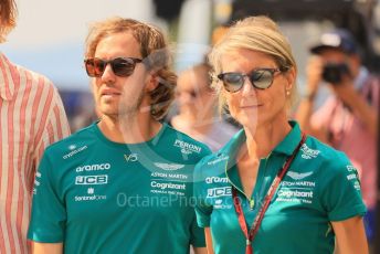 World © Octane Photographic Ltd. Formula 1 – Formula 1 – Hungarian Grand Prix - Hungaroring, Hungary. Thursday 28th July 2022 Paddock. Aston Martin Aramco Cognizant F1 Team AMR22 - Sebastian Vettel.