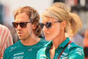 World © Octane Photographic Ltd. Formula 1 – Formula 1 – Hungarian Grand Prix - Hungaroring, Hungary. Thursday 28th July 2022 Paddock. Aston Martin Aramco Cognizant F1 Team AMR22 - Sebastian Vettel.