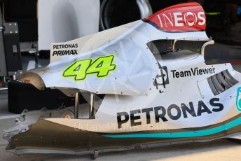 World © Octane Photographic Ltd. Formula 1 – Formula 1 – Hungarian Grand Prix - Hungaroring, Hungary. Thursday 28th July 2022 Paddock. Mercedes-AMG Petronas F1 Team F1 W13 - Lewis Hamilton.