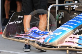 World © Octane Photographic Ltd. Formula 1 – Formula 1 – Hungarian Grand Prix - Hungaroring, Hungary. Thursday 28th July 2022 Paddock. BWT Alpine F1 Team A522.