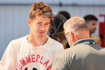World © Octane Photographic Ltd. Formula 1 – Formula 1 – Hungarian Grand Prix - Hungaroring, Hungary. Thursday 28th July 2022 Paddock. Scuderia Ferrari F1-75 - Charles Leclerc.