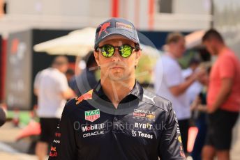 World © Octane Photographic Ltd. Formula 1 – Formula 1 – Hungarian Grand Prix - Hungaroring, Hungary. Thursday 28th July 2022 Paddock. Oracle Red Bull Racing RB18 – Sergio Perez.