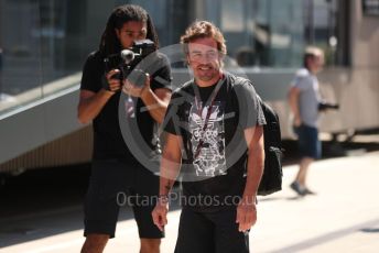 World © Octane Photographic Ltd. Formula 1 – Formula 1 – Hungarian Grand Prix - Hungaroring, Hungary. Thursday 28th July 2022 Paddock. BWT Alpine F1 Team A522 - Fernando Alonso.