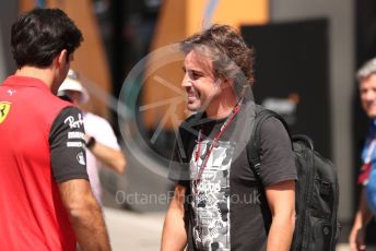 World © Octane Photographic Ltd. Formula 1 – Formula 1 – Hungarian Grand Prix - Hungaroring, Hungary. Thursday 28th July 2022 Paddock. BWT Alpine F1 Team A522 - Fernando Alonso.