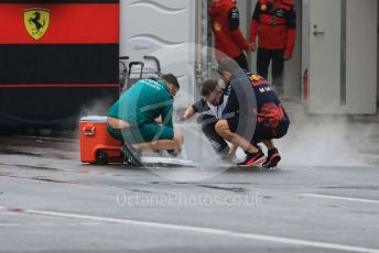 World © Octane Photographic Ltd. Formula 1 – Japanese Grand Prix - Suzuka Circuit, Japan. Friday 7th October 2022. Paddock. Oracle Red Bull Racing and Aston Martin Aramco Cognizant F1 Team.