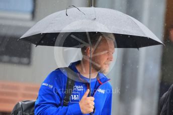 World © Octane Photographic Ltd. Formula 1 – Japanese Grand Prix - Suzuka Circuit, Japan. Friday 7th October 2022. Paddock. Haas F1 Team VF-22 - Kevin Magnussen.