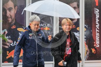 World © Octane Photographic Ltd. Formula 1 – Japanese Grand Prix - Suzuka Circuit, Japan. Saturday 1st October 2022. Practice 3. Red Bull Racing Honda liaison Masashi Yamamoto.