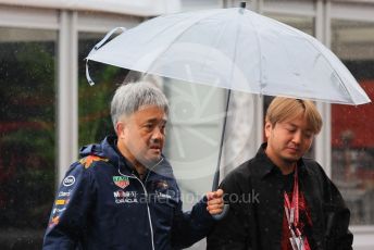 World © Octane Photographic Ltd. Formula 1 – Japanese Grand Prix - Suzuka Circuit, Japan. Saturday 1st October 2022. Practice 3. Red Bull Racing Honda liaison Masashi Yamamoto.