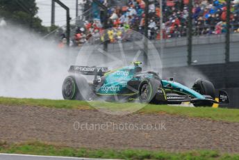World © Octane Photographic Ltd. Formula 1 – Japanese Grand Prix - Suzuka Circuit, Japan. Friday 7th October 2022. Practice 2. Aston Martin Aramco Cognizant F1 Team AMR22 - Sebastian Vettel.