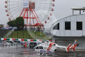 World © Octane Photographic Ltd. Formula 1 – Japanese Grand Prix - Suzuka Circuit, Japan. Friday 7th October 2022. Practice 2. Kawasaki BK117C-2 Medical Helicopter JA6934