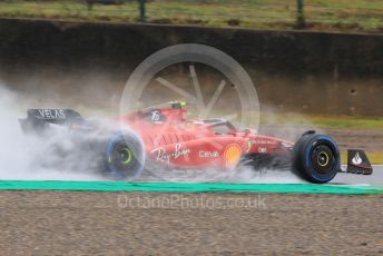 World © Octane Photographic Ltd. Formula 1 – Japanese Grand Prix - Suzuka Circuit, Japan. Friday 7th October 2022. Practice 2. Scuderia Ferrari F1-75 - Carlos Sainz.