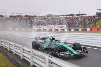 World © Octane Photographic Ltd. Formula 1 – Japanese Grand Prix - Suzuka Circuit, Japan. Friday 7th October 2022. Practice 2. Aston Martin Aramco Cognizant F1 Team AMR22 - Sebastian Vettel.