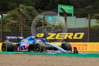 World © Octane Photographic Ltd. Formula 1 – Japanese Grand Prix - Suzuka Circuit, Japan. Saturday 8th October 2022. Practice 3. BWT Alpine F1 Team A522 - Fernando Alonso.