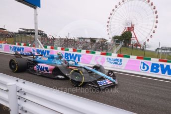 World © Octane Photographic Ltd. Formula 1 – Japanese Grand Prix - Suzuka Circuit, Japan. Saturday 8th October 2022. Practice 3. BWT Alpine F1 Team A522 - Esteban Ocon.