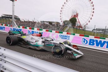 World © Octane Photographic Ltd. Formula 1 – Japanese Grand Prix - Suzuka Circuit, Japan. Saturday 8th October 2022. Practice 3. Mercedes-AMG Petronas F1 Team F1 W13 - Lewis Hamilton.